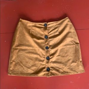 ZAFUL Faux Suede Skirt